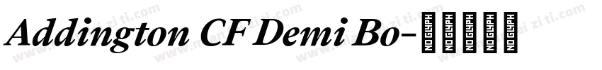 Addington CF Demi Bo字体转换